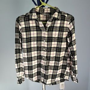 Uniqlo Long Sleeve Button Up Flannel Shirt Size S